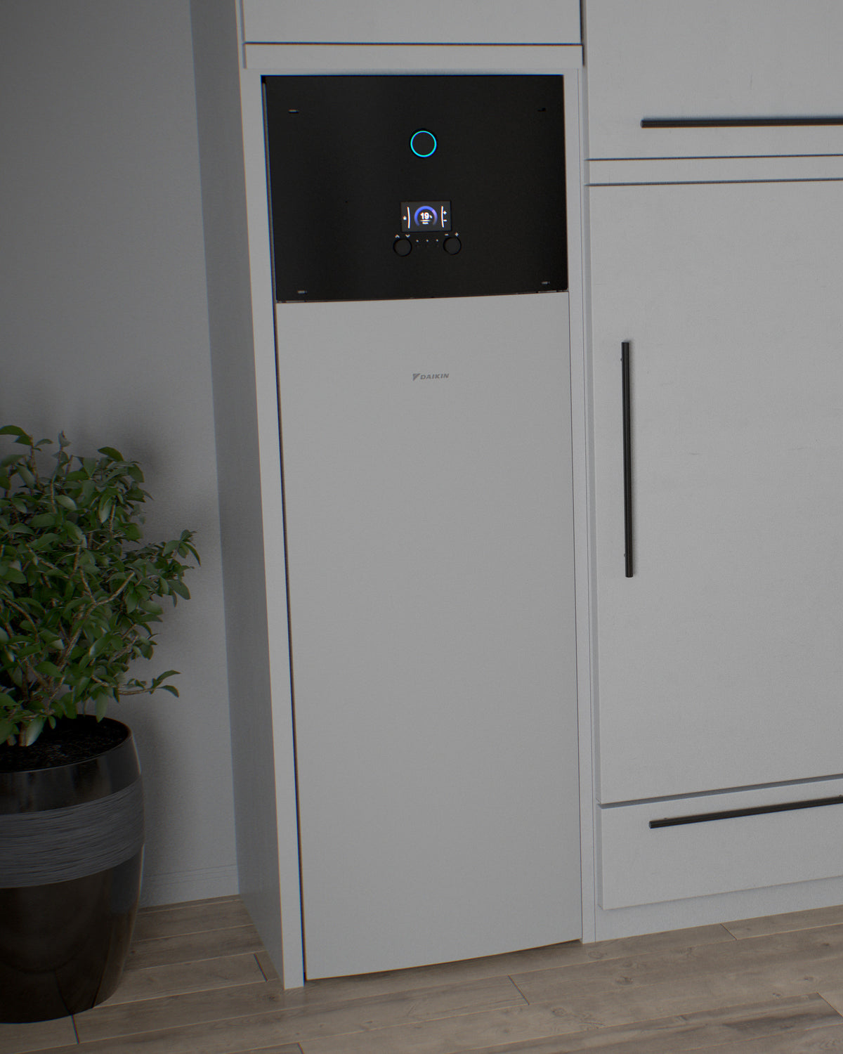 DAIKIN Altherma 3 R XL 11 kW – 180 l · 1 zóna — vnútorná jednotka v interiéri, kuchyňa