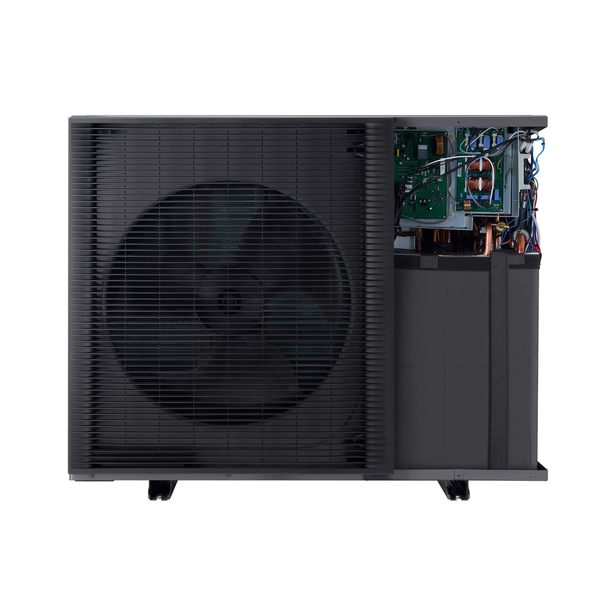 SAMSUNG EHS Mono HT vonkajšia jednotka 12 kW 1f — pohľad spredu bez krytu elektroniky