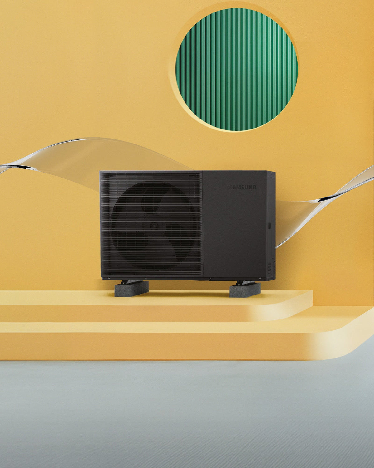 SAMSUNG EHS Quint vonkajšia jednotka 16 kW 3f — vizualizácia na podiu